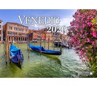 Venise Calendrier mural 2025 A3 allemand, gondoles pont du Rialto Canal Grande Santa Maria Basilique Saint-Marc