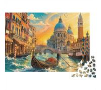 Venise Canal Architecture Puzzle, 1000 Pièces Jeu Intérieur Adulte | 52x38cm Réduction Du Stress, Amateur D'art, Finition De Surface Lisse, Cadeau D'anniversaire