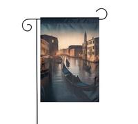 Venise Drapeau de jardin réversible 30 x 45 cm, drapeaux de décoration de Noël en plein air, drapeau de cour durable