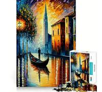 Venise en Couleurs Puzzle 1000 pièces pour Adultes Jeu de réflexion Stimulant Structure à emboîtement précise Facile à Apprendre Plaisir en Famille (38x52cm)