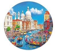 Venise Grand Canal Puzzle pour Adultes Puzzle 1000 Pièces Scène de Gondole Papier Jeu de Puzzle 1000 Pièces Décoration Détente Cadeau 1000pcs (67.5x67.5cm)