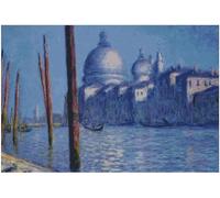 Venise in Monet Kit de point de croix en coton compté 300 x 200 points 54 x 38 cm 14 fils