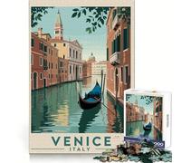 Venise, Italie Paysage Urbain Puzzle 1000 pièces pour Adultes Développe l'esprit d'analyse Douce Distraction Assemblage serré Cadeau de Noël Chaleureux (50x75cm)