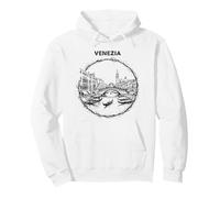 Venise Italie Sketch Rialto Bridge Gondola Art Sweat à Capuche