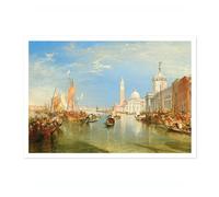 Venise, le Dogana et San Giorgio Maggiore Joseph Mallord William Turner, impression d'art classique, exposition d'art, art mural, décoration d'intérieur vintage, A2 (impression uniquement) - 59,4 x 42