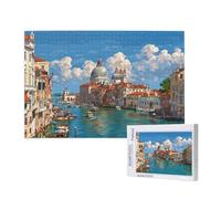 Venise Puzzle 2000 Pièces Adultes Puzzle Église Classique, Activite Manuelle Adulte, Puzzles de Jeu Stimulants, Puzzles Impossible, Enjoy Activités de défi Familial pour Ies Soirées de Jeu,p900t