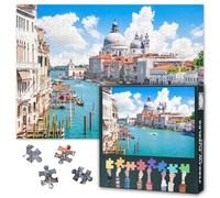 Venise - Puzzle italien pour adultes - 1000 blocs - Puzzle Grand Canal - Santa Maria Della Catedral - Puzzle pour adultes - Jeux ou jouets pour amis âgés - 50 x 70 cm