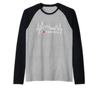 Venise Skyline Battement de Cœur Italie J'aime Venezia Manche Raglan