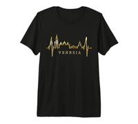 Venise Skyline Battement de Cœur Italie J'aime Venezia T-Shirt Haut de Gamme