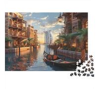 Venise Ville de l'eau Puzzle 1000 Pièces Adulte Enfants Dès 14 Ans Qualité Supérieure Classique Cadeau De Fête Jeu De Famille Intéressant 52x38cm/1000pcs