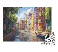 Venise Ville de l'eau Puzzle 1000 Pièces Adulte Les canaux Qualité Supérieure Classique Jeu Éduchatif Défi Cadeau De Noël Jeu De Famille 38x26cm/1000pcs