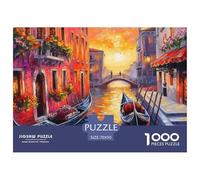 Venise Ville de l'eau Puzzle 1000 Pièces Educa Jouet en Bois Cadeau Unique De l'art De La Décoration Jeu Éduchatif Challenge Toy Adultes & Enfants des 14 Ans 70x50cm/1000pcs