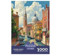 Venise Ville de l'eau Puzzle 1000 Pièces Educa Jouet en Bois Cadeau Unique De l'art De La DécoRation Jeu Éduchatif Challenge Toy Adultes Et Enfants À Partir De 14 Ans 38x26cm/1000pcs
