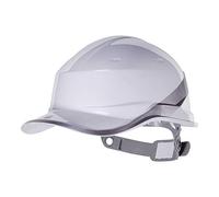 DELTA PLUS-CASQUE DE CHANTIER FORME CASQUETTE BASEBALL-DIAM5BCFL-Blanc