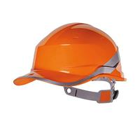 Casque de sécurité à bouton-poussoir haut de gamme Delta Plus Diamond V orange