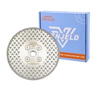 VENJELD Disque Diamanté 115mm - Meulage Lame Scie pour Granit Marbre Céramique Porcelaine Quartz Pierre avec Bride M14 Électroplaqué Double Face