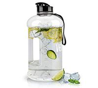 VENNERLI 2.2L Bouteille d'eau avec poignée Grandes bouteilles d'eau en plastique portables pour adultes Sans BPA Bouteille d'eau pour la randonnée en plein air Fitness Voyage