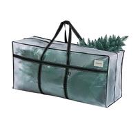 VENO 253L Lot de 1 Sac Déménagement extra larges, Sac de Rangement avec Poignées Renforcées, Sac Rangement Vêtement Pliable Grand, pour Arbre de Noël, Articles Ménagers (Transparent, Lot de 1)
