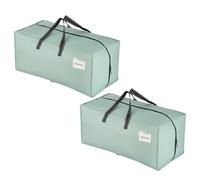 VENO Lot de 2 Sac Rangement Vêtements grand, Sacs Déménagement Pliable avec Sangles de Sac à Dos et Poignées Solides, Alternatives aux Cartons de Déménagement (Vert Clair Mat, Lot de 2)