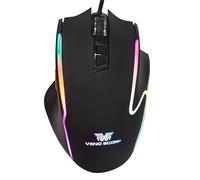 Veno Scorp ViperX Souris de jeu RVB - Capteur de précision 12 800 DPI, 9 boutons programmables, souris de jeu ergonomique PC/Mac avec rétroéclairage RVB personnalisable et mémoire intégrée