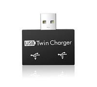 VENOAL 1 Pièce Hub USB vers 2 Ports Chargeur Hub Adaptateur Séparateur USB Mini Double Extension de Charge USB pour Téléphone Ordinateur Noir