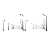 VENOAL 40 Pièces Séries Modèle Ferroviaire 10 cm Lampadaire Lampadaires Ho échelle 1:87 LED 3 V LQS08 Tête Blanc Brillant