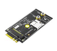 VENOAL Adaptateur M.2 Key B vers A+E avec emplacement pour carte SIM Nano pour module 3G/4G/5G