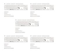 VENOAL Lot de 620 touches japonaises en PBT blanc AE86 Initiale D Cherry pour clavier Cherry MX 61 68 84 87 96 98 104