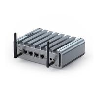 VENOEN 2.5Gbe Firewall Mini PC with 2.5G Gigabit LAN, Micro Firewall Appliance Mini PC Celeron J4125,4 x I225-V NIC,Fanless Mini PC Support PF-Sens, AES-NI,12V,WiFi,HD,VGA, USB 3.0,16GB RAM/256GB SSD