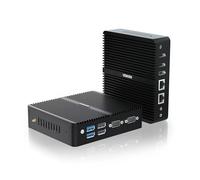 VENOEN Mini PC sans Ventilateur N150 (up to 3,6 GHz), 12V Micro PC Industriel, WIN11 Pro Mini Desktop pc Fanless, WiFi, 2X HD + DP Triple Display, 2X RS232 COM, 2X RJ45 LAN, 16GB DDR4 256GB SSD