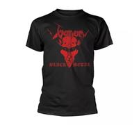 Venom Black Metal Red Black T-Shirt New Official Black XL
