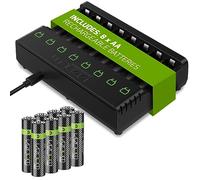 Venom Piles AA Rechargeables avec Station de Chargement - Comprend 8 Piles AA 2100 mAh