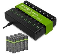 Venom Piles AAA Rechargeables avec Station de Chargement - Comprend 16 Piles AAA 800 mAh