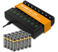 Venom Station de Chargement 8 Voies avec 20 Piles AAA 500 mAh