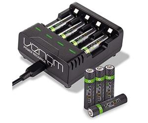 Venom Station de chargement de batterie rechargeable + 8 piles AAA 800 mAh