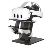 Venom Support de charge RGB pour Meta Quest 3S/3/2/Pro | Chargeur USB-C et présentoir LED 7 couleurs