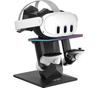 Venom Support de charge RGB pour Meta Quest 3S/3/2/Pro | Chargeur USB-C et présentoir LED 7 couleurs