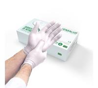 VENSALUD | Gants NITRILE jetables | Sans poussière | Résistant | Pour laboratoires, sanitaires, cuisine, studios de tatouage, vétérinaire, nettoyage | Sans latex | Pack 100 pcs. | Blanc | Taille L