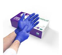VENSALUD | Gants NITRILE jetables | Sans poussière | Résistant | Pour laboratoires, sanitaires, cuisine, studios de tatouage, vétérinaire, nettoyage | Sans latex | 100 pcs. | Bleu cobalt | Taille XL