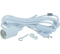 Venso Douille E27 avec Câble en Textile de 4 m - Blanc