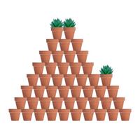 vensovo 48 Pcs Petits Pots en Terre Cuite - 2 Pouces Petits Mini Pots en Argile avec Trous De Drainage Fleur Pépinière Pots en Terre Cuite pour Plantes Succulentes Intérieur/Extérieur, Artisanat