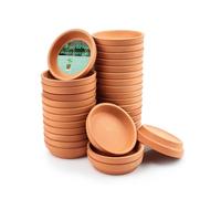 vensovo Lot de 32 mini soucoupes en terre cuite de 7,6 cm pour plantes d'intérieur et d'extérieur, petits plateaux en argile parfaits pour pots de fleurs de 5,1 cm et 6,3 cm