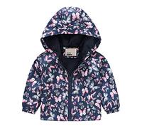Vent à Capuche Blouson de Pluie Léger Doublé de Maille pour Enfants Veste de Pluie pour Enfants Manteaux Imperméables à Capuche Coupe Vent Veste de Pluie Légère Imperméable Enfant Fille Garcon