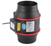 Vent Booster Fan, Touch PP IPX2 Étanche Haute Densité Lames Inline Conduit Ventilateur Circulation Efficace Installation Facile Retrait 80W pour La Ventilation (Prise UE 220V)