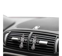 Vent Clips Désodorisant | Clips de parfum de voiture Crystal Cross,Agrafes automatiques de passage de désodorisants pour des femmes, décoration intérieure de diffuseur d'de voiture