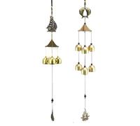 Vent Cloche Bénédiction Carillons Éoliens Fengshui, Carillons Éoliens Chinois, Éolien Cloches Bronze, pour Fenêtres Intérieures, Jardins, Balcons