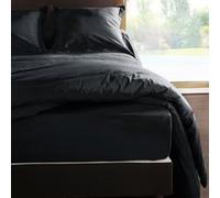 VENT DU SUD Drap housse en percale de coton 80 fils 160 x 200 x 30 cm Ebène G