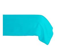 Taie de traversin percale Méline 2 LABEL ISSIM - Bleu Lagon - 43 x 185 cm