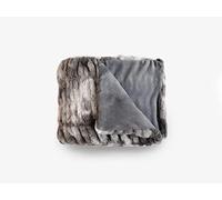 Vent du Sud Maxi Plaid en Fausse Fourrure - Zibeline - 150 X 200 Cm - Gris Angora