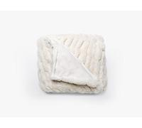 Vent du Sud Maxi Plaid en Fausse Fourrure - Zibeline - 150 X 200 Cm - Neige